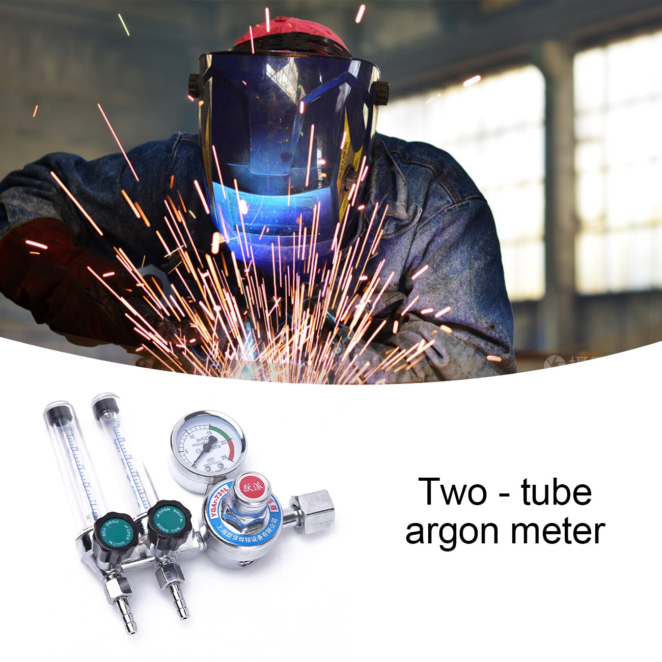 Argon Regulator Double Pipe Argon Regulator Gas Pressure Reducing Valve Pressure Reducer Double flow Meter Decompression Table