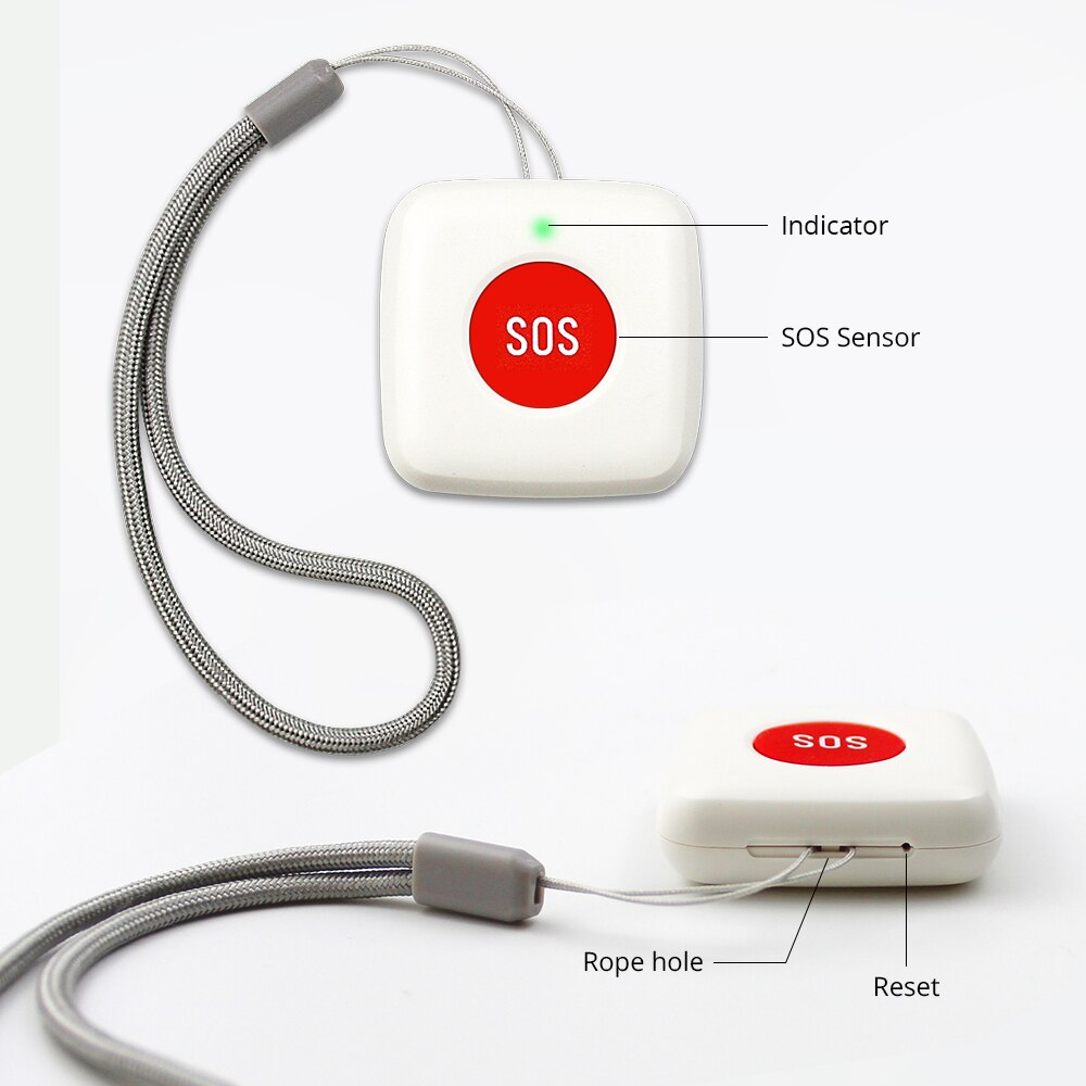 TUYA ZigBee SOS Button Sensor Alarm Elderly alarm Waterproof Emergency Help Alarm Switch Work with Tuya Zigbee hub Smartlife App