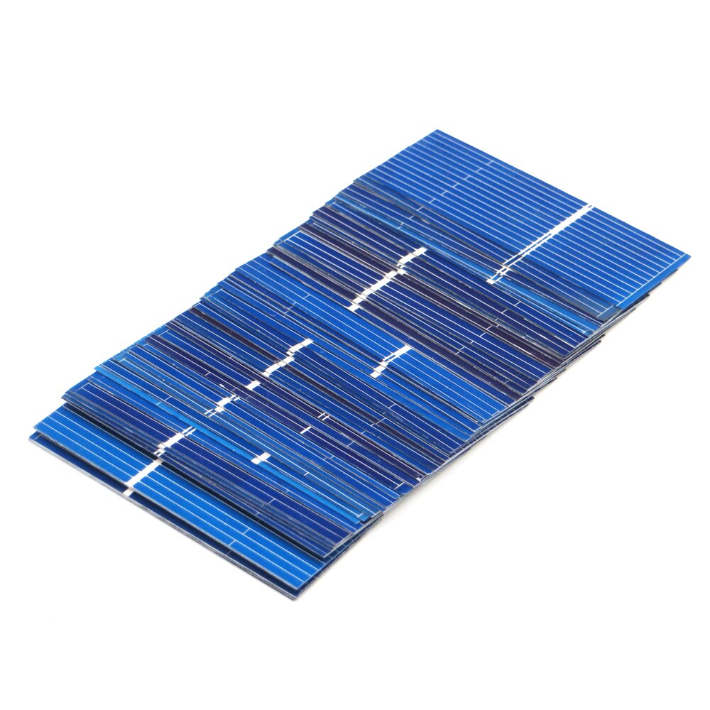 50 stks x Zonnepaneel Painel Cellen DIY Oplader Polykristallijn Silicium Sunpower Zonne Bord 52*19mm 0.5 v 0.16 w