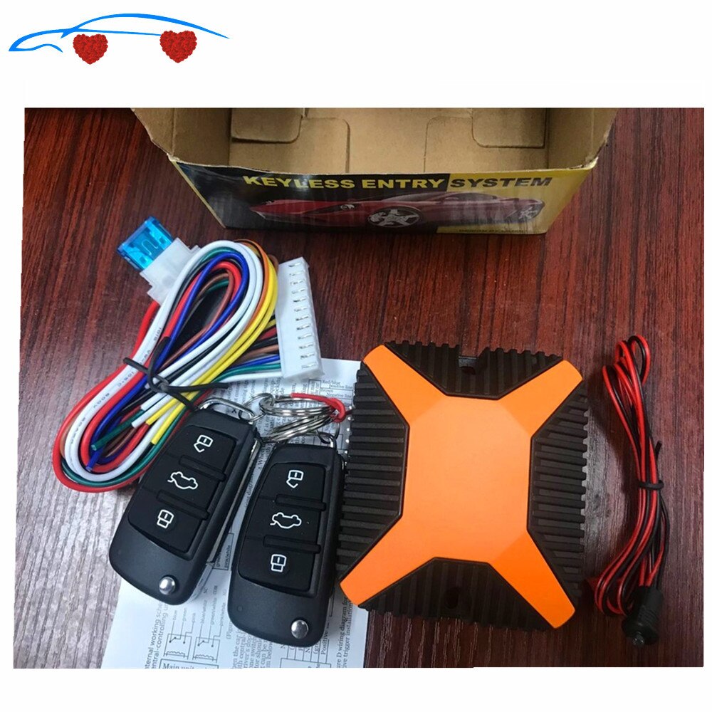 Universal Car Auto Alarm Remote Central Locking System Kit Door Lock Keyless Entry Security System with Remote Control