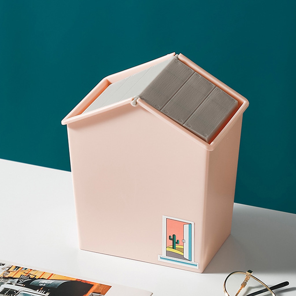 Nordisk hus form skraldespand hjemme bil spand med låg plast skraldekurv