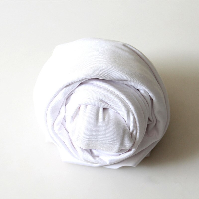 Nyfødt fotografering klær baby pakke inn klut 40 x 160cm tøye ut wraps studio baby gutt jente foto rekvisita tilbehør spedbarn svøping: Hvit