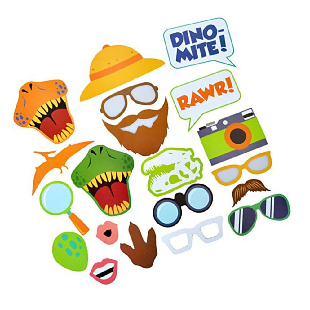 20pcs Photo Booth Props for Kids Children Birthday Party: Default Title