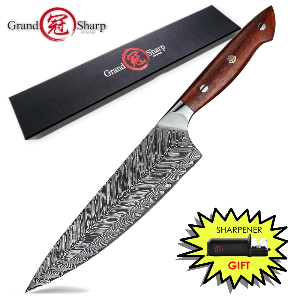 Damascus Chef Knife vg10 Japanese Damascus Steel Luxury Cooking Tools Gyuto Japanese Kitchen Gadgets Limited Edition Rosewood