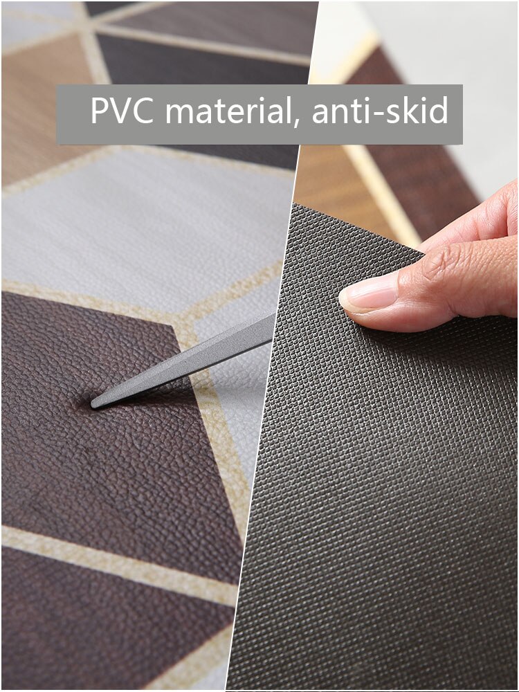 Waterproof Kitchen Carpets PVC Leather PU Kitchen Mats Oil-proof Anti-skid Bathroom Rug Door Mat Bedroom Carpet Tatami Kitchen