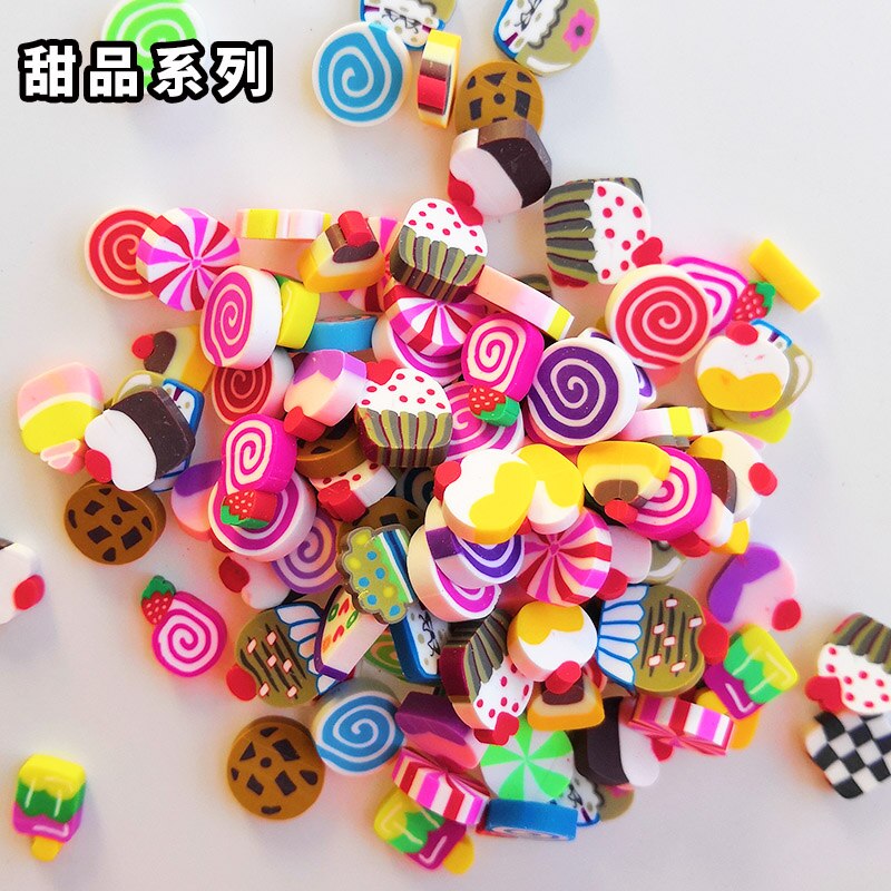 100pcs Various Mosaic Tiles Soft Porcelain Stones DIY Art and Crafts Materials for Kids/Children Handmade Ceramic Mosaic Tile: 100pcs Sweets