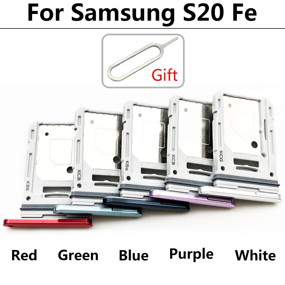 Dual Sim-kaart Slot Sd-kaart Lade Houder Adapter Voor Samsung S21 S20 Fe Vervangende Onderdelen