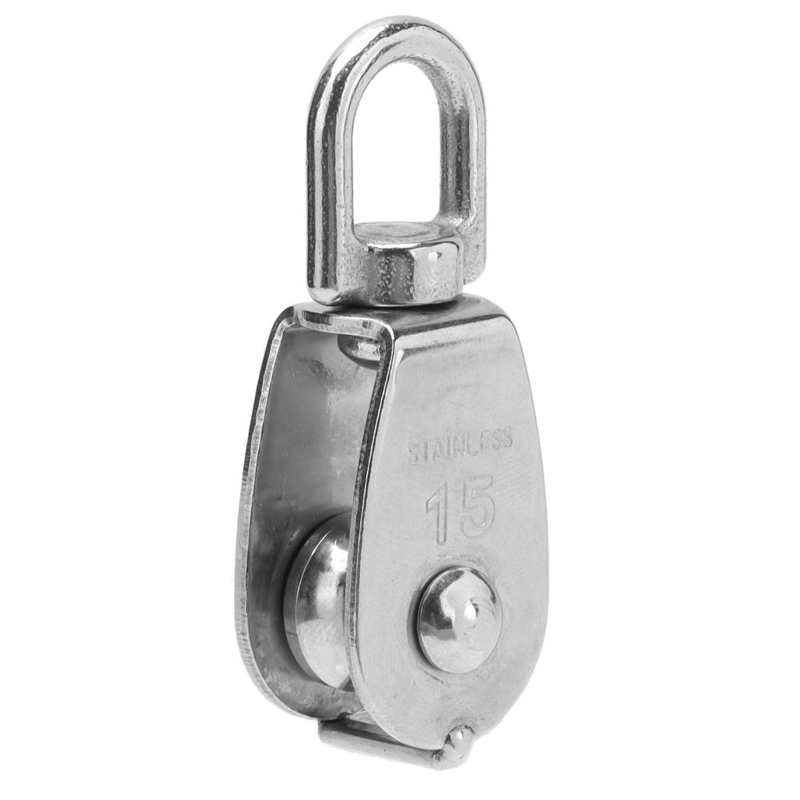 Azarxis 30kN Fixed Double Pulley Block - Heavy Duty Aluminum Alloy Rope Roller For Lifting & Outdoor Adventures