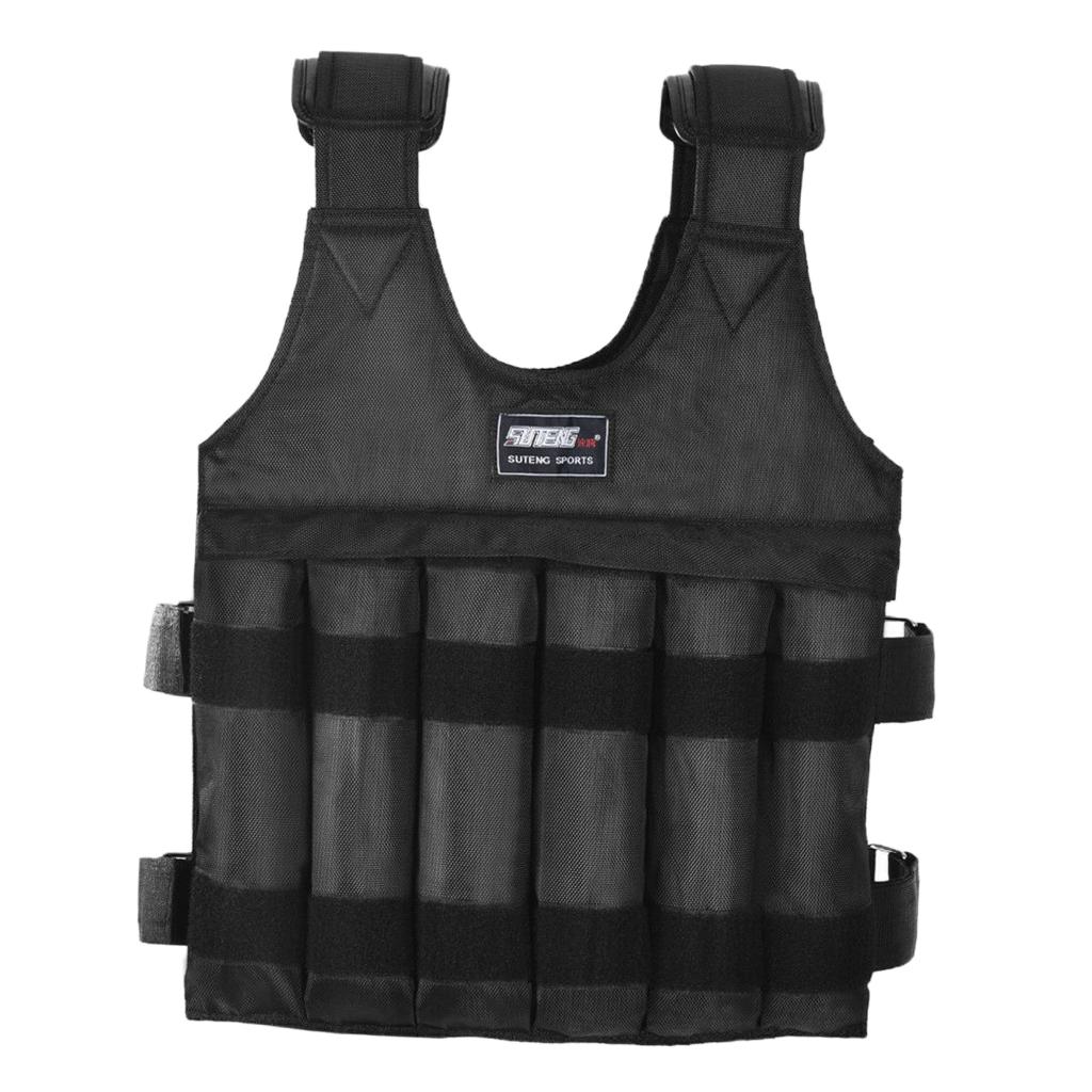 50 kg Men Women Workout Adjustable Weight Vest Weighted Training Exercise Sports Boxing Fitness Outdoor (Weights Not Included)