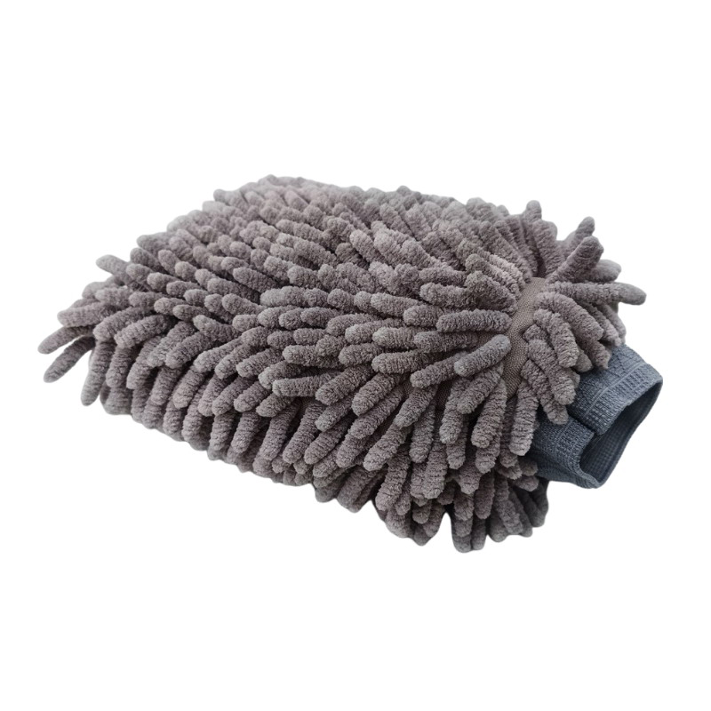 Handschuhe für Haushaltsreinigungstücher, Handschuhe aus Chenille-Korallenvlies, doppelseitige Dekontamination, Reinigungswerkzeug für Autowäsche und Badezimmer: Marine Blau