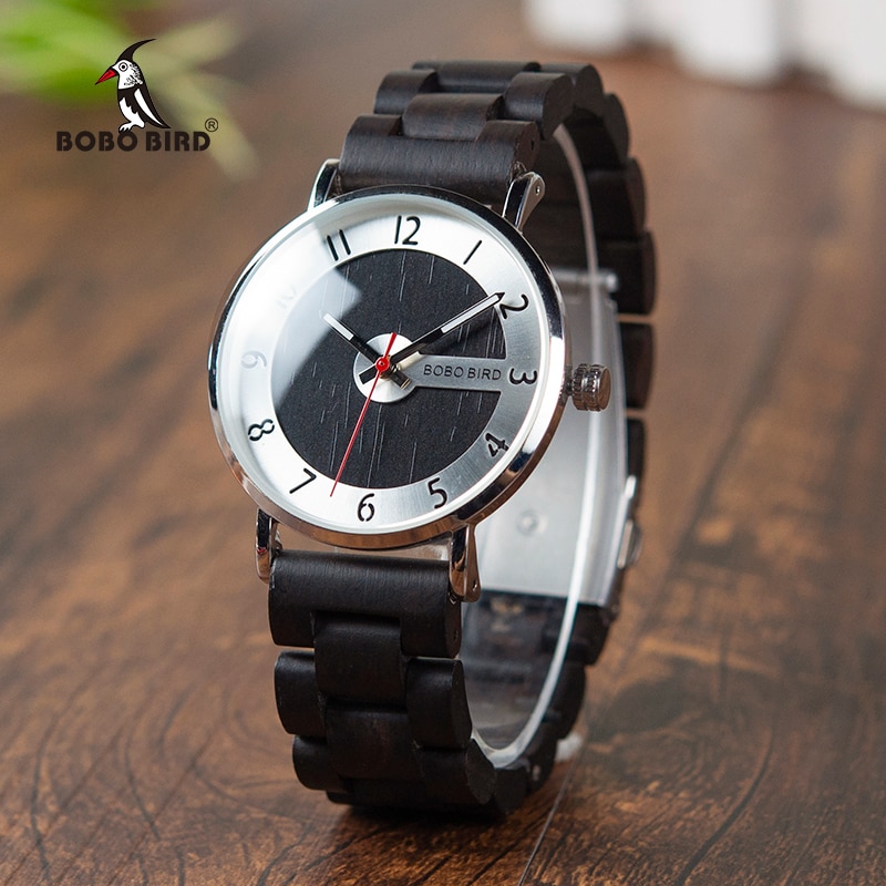 Bobo bird houten horloges herenhorloges houten band quartz horloge ideale items w *q23