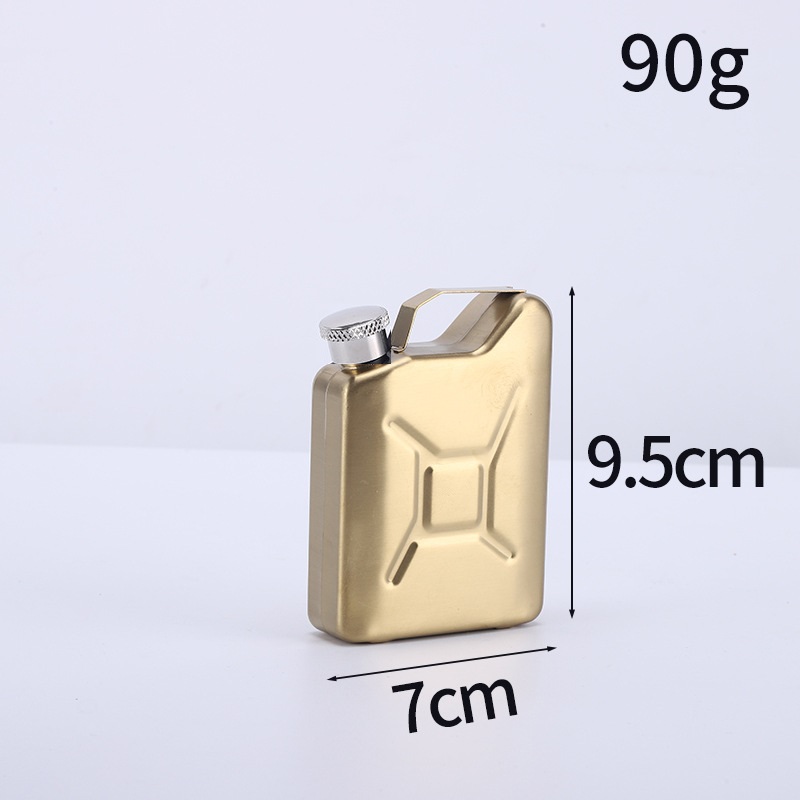 Small 5oz Stainless Steel Hip Flask Oil Bottle Steel Flagon: Blue
