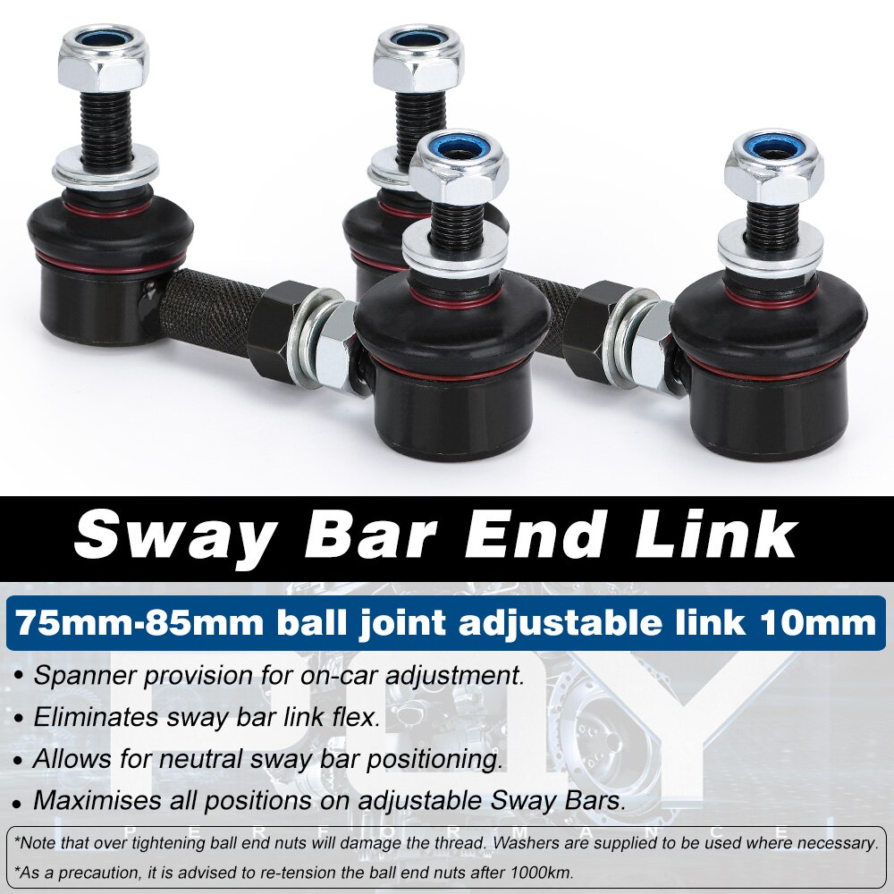 75mm-85mm Ball Joint Adjustable Sway Bar End Link For BMW 5 7 Series X5 Honda Civic ES/EP/EU/EV Subaru Impreza WRX STi HT-SEL01