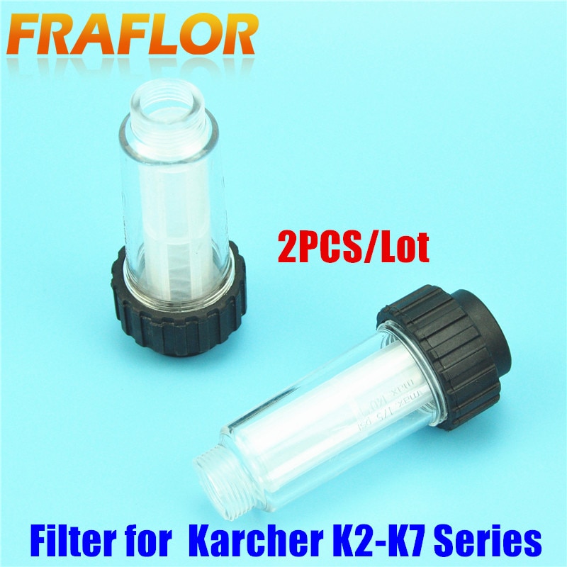 SPARES2GO Korte Fijne Mesh Waterfilter compatibel met Karcher K2 Serie Hogedrukreiniger (Pack van 4