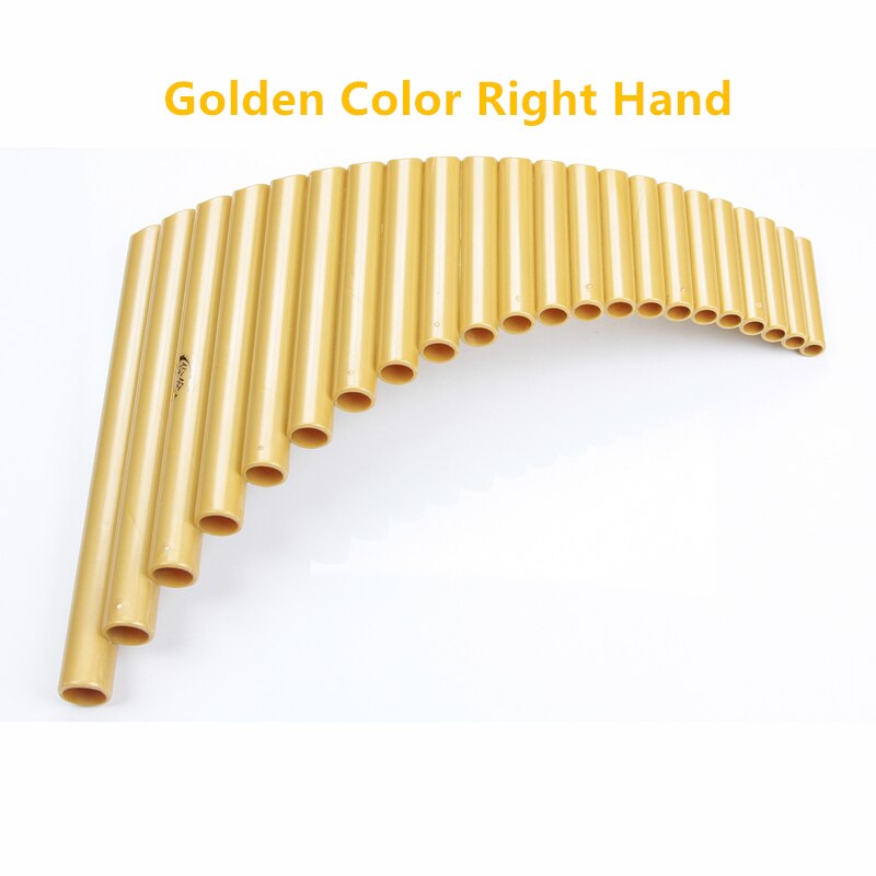 22 rohr ABS kunststoff Panflöte G Schlüssel Panflute Rechts/Verknüpfungen Handgemachte bläser Musical Instrumente goldene farbe Pfanne flöte mit tasche: golden Rechts Hand