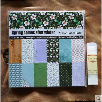 DIY Fox Pattern Scrapbooking Paper Packs 24 Sheets 6'' Decorative Craft Wrapping Paper Printed Background Handmade Pads Making: Style 2 as photo