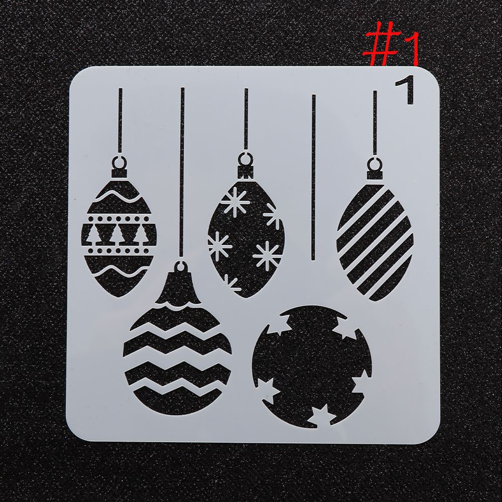 Plantillas huecas de Navidad para pintura de pared, álbum de sellos para estampado de álbum, tarjeta de papel en relieve decorativa, plantilla de flores: Gris claro