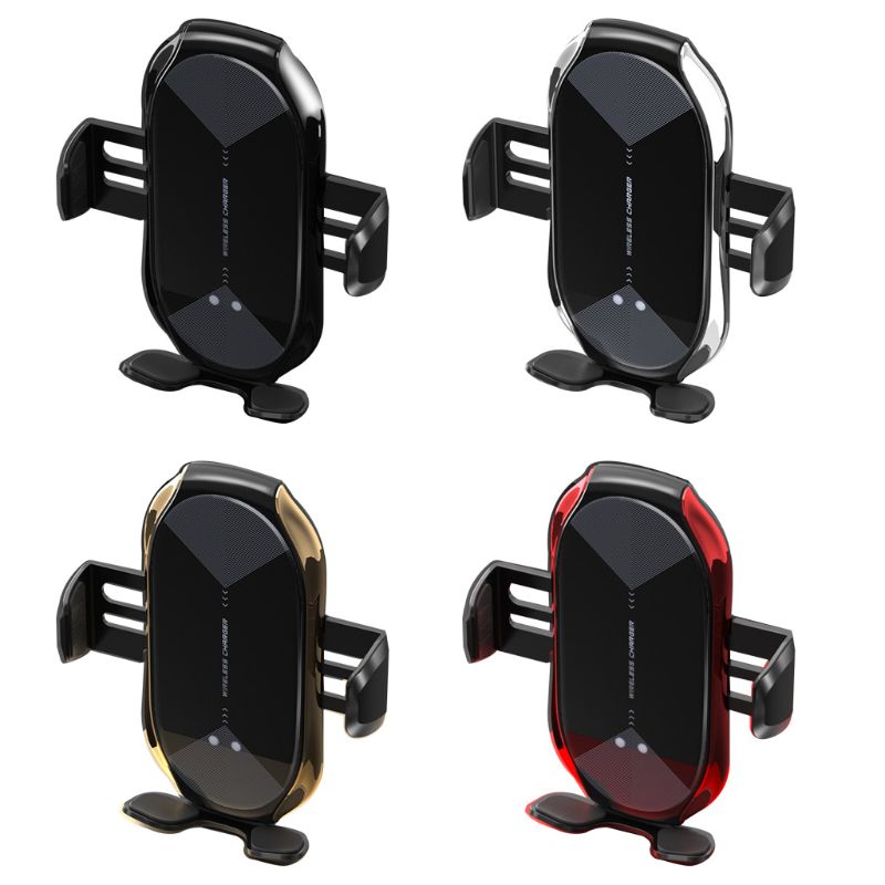 T6 Car Wireless Charging Phone Bracket Automatic Induction Cell Phone Mount Holder Stand Hands-free Cradle Firmly Fixed
