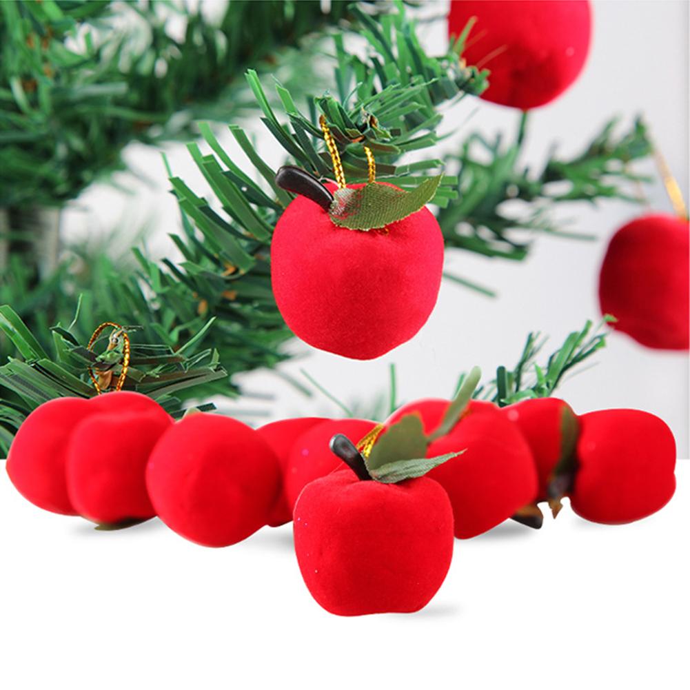 12 Stuks Kerstversiering Red Apple Hanger Kerstboom Decoratie Festival Feestartikelen