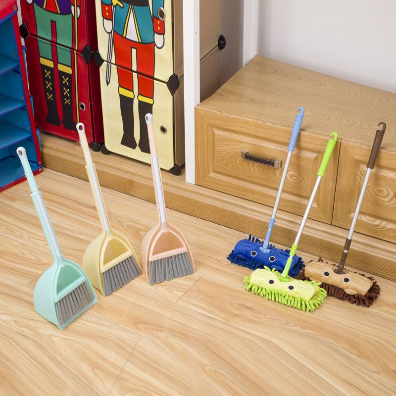 Topbørns rengøringssæt sæt  of 3,  børns husholdning rengøringssæt tegneserie børnelegetøj rengøringsspil legetøj inkluderet.