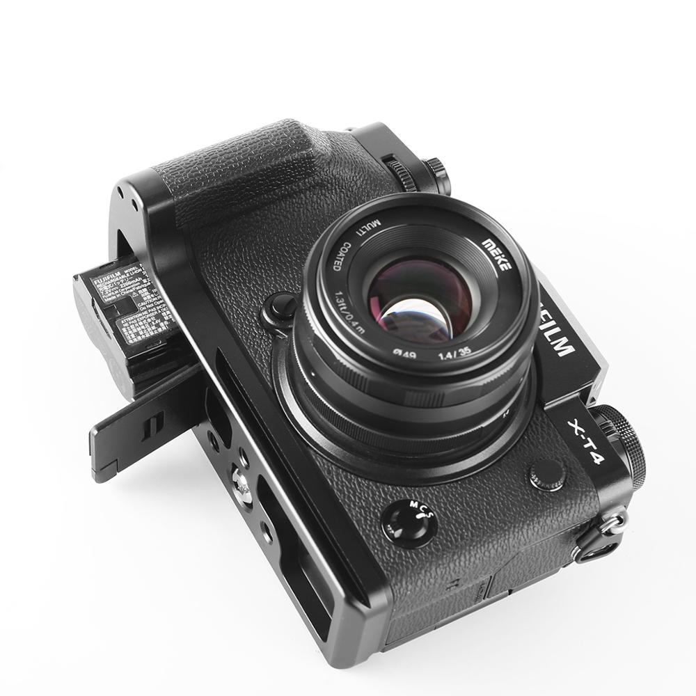 Meike MK-XT4G Aluminum Alloy Hand Grip Quick Release Plate L Bracket for Fujifilm X-T4