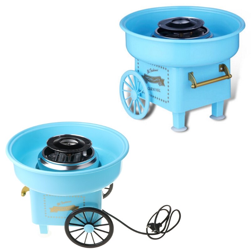 Nostalgia Trolley Cotton Candy Machine Mini Candy Floss Maker Home Use