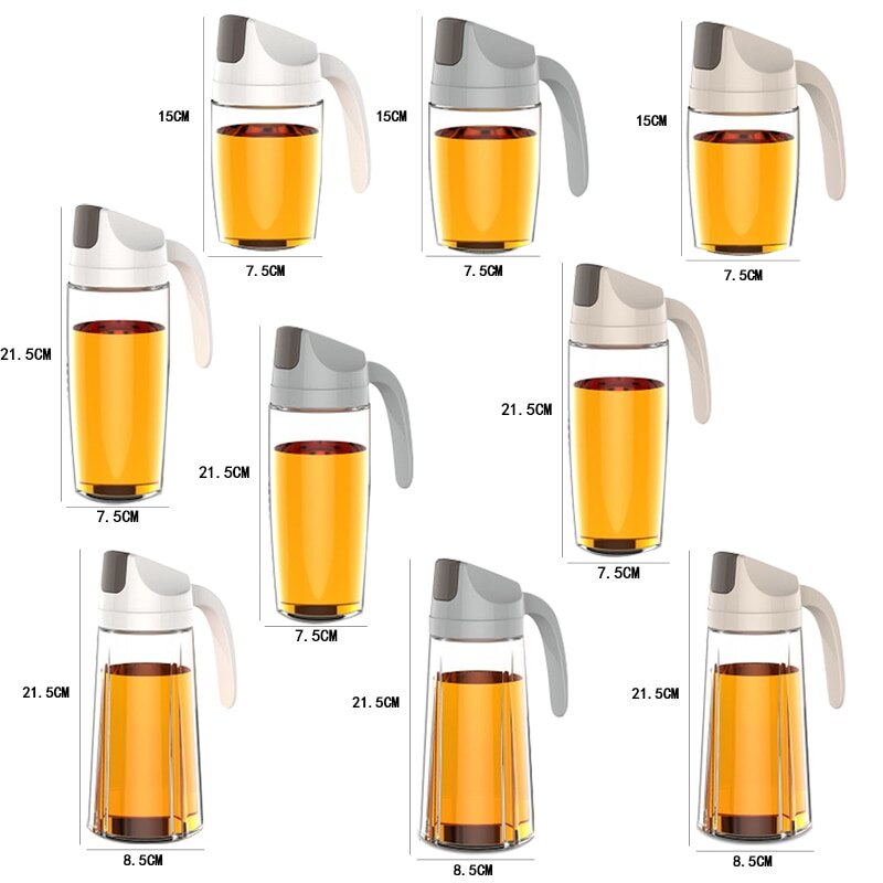 Da cucina di Olio di Vetro Bottiglia di distributore Automatico di Apertura Chiusura Casa Bottiglie per Olio E Aceto Miele D'oliva Contenitore di Olio di vendita calda