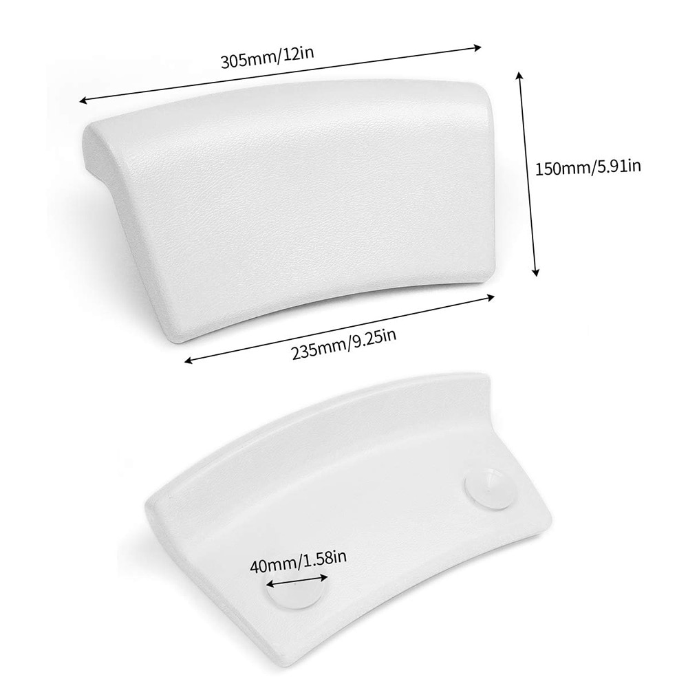 Repose-tête ergonomique et doux antidérapant, oreiller de bain, salle de bain, coussin de cou, avec ventouse, pour une baignoire à la maison et au Spa, en cuir PU