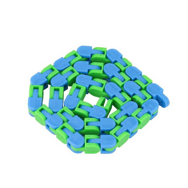 Fidget Toys Stress Relief Toys Colorful Puzzle Sensory Tracks Stress Relief Rotate And Shape 24 Bit Snap And Click Fidget Toy: Light Green