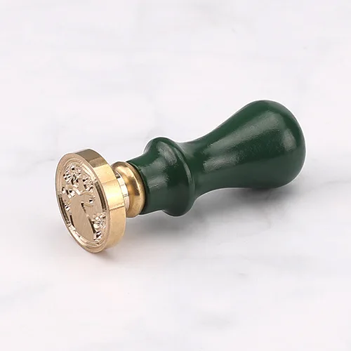 Voksegl stempel gør-det-selv håndlavede kunstværktøjer ildmalingstempel håndtag antik metalforsegling palisanderhåndtag bryllupsinvitationer  sb024: Klar