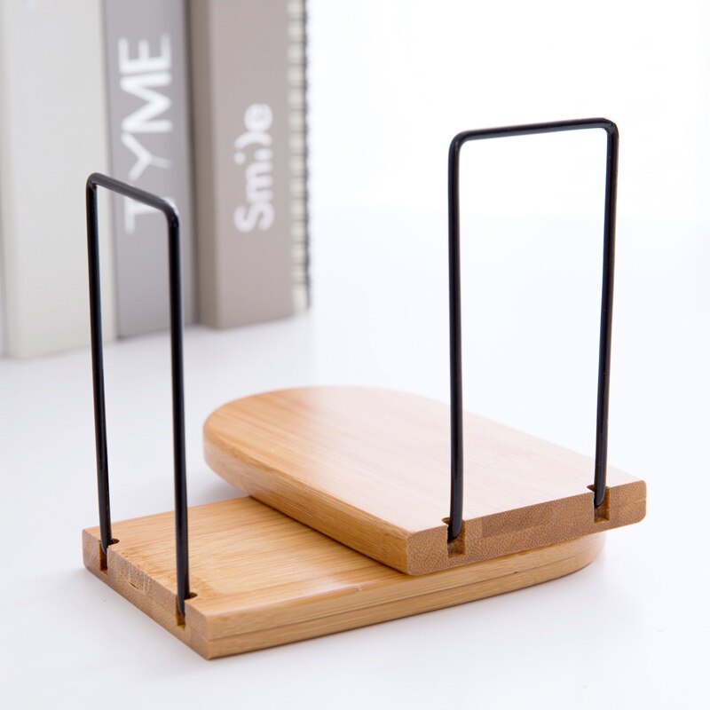 Simple Bamboo Book Holder Desk Organizer Bookshelf 2 PCS/Lot Office Accessories Book Stand