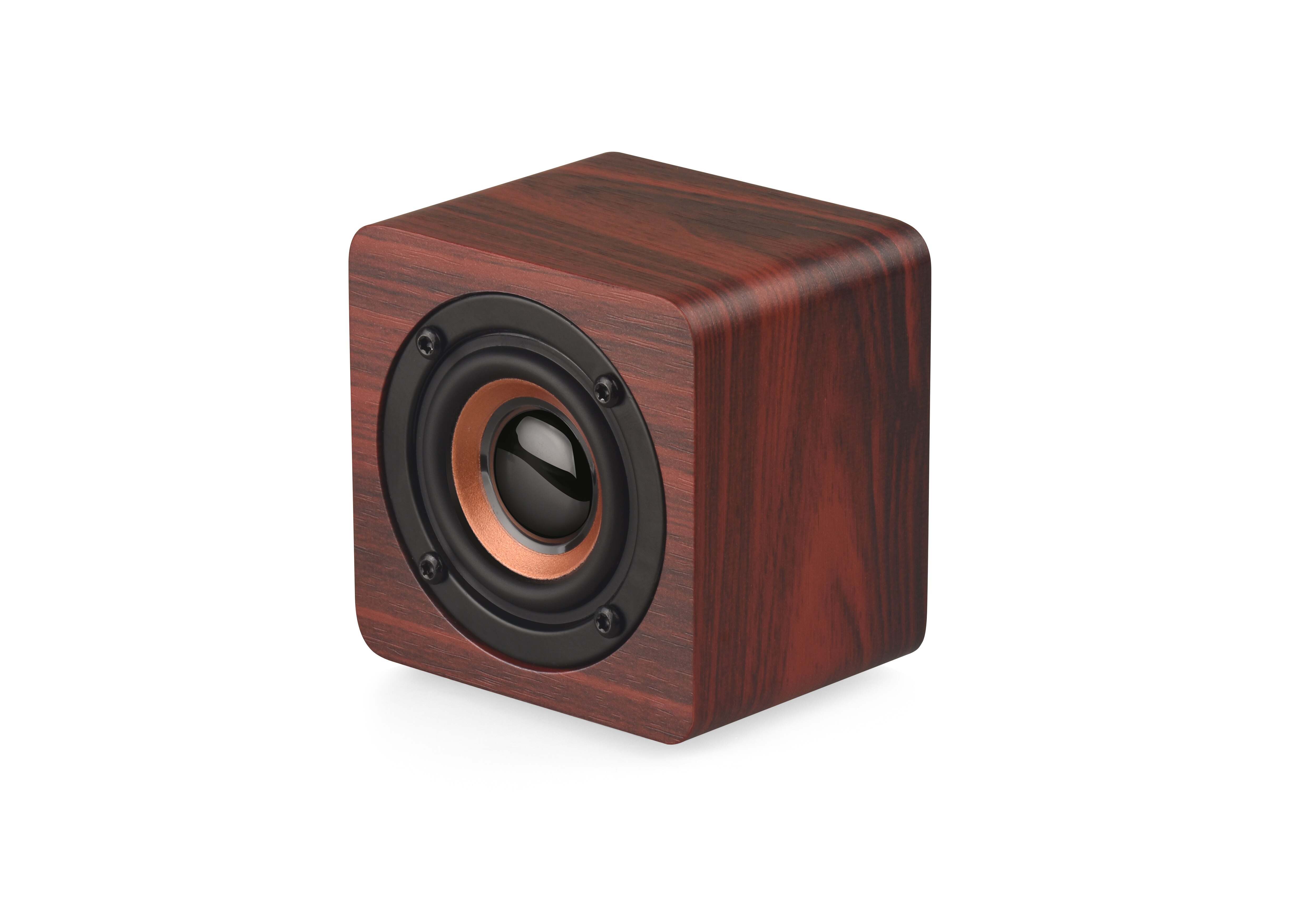 Houten Draadloze Bluetooth Speaker Hifi Vierkante Mini Retro Draagbare Subwoofer Mobiele Telefoon Kleine Stereo Leven: Red Wood Grain