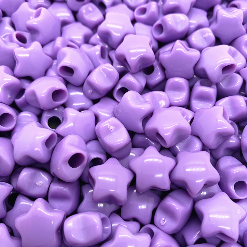 20 piezas cuentas acrílicas con forma de estrella de pentagrama con agujero grande de 15mm, cuentas espaciadoras sueltas para fabricación de joyería, accesorios de ropa DIY: Verde