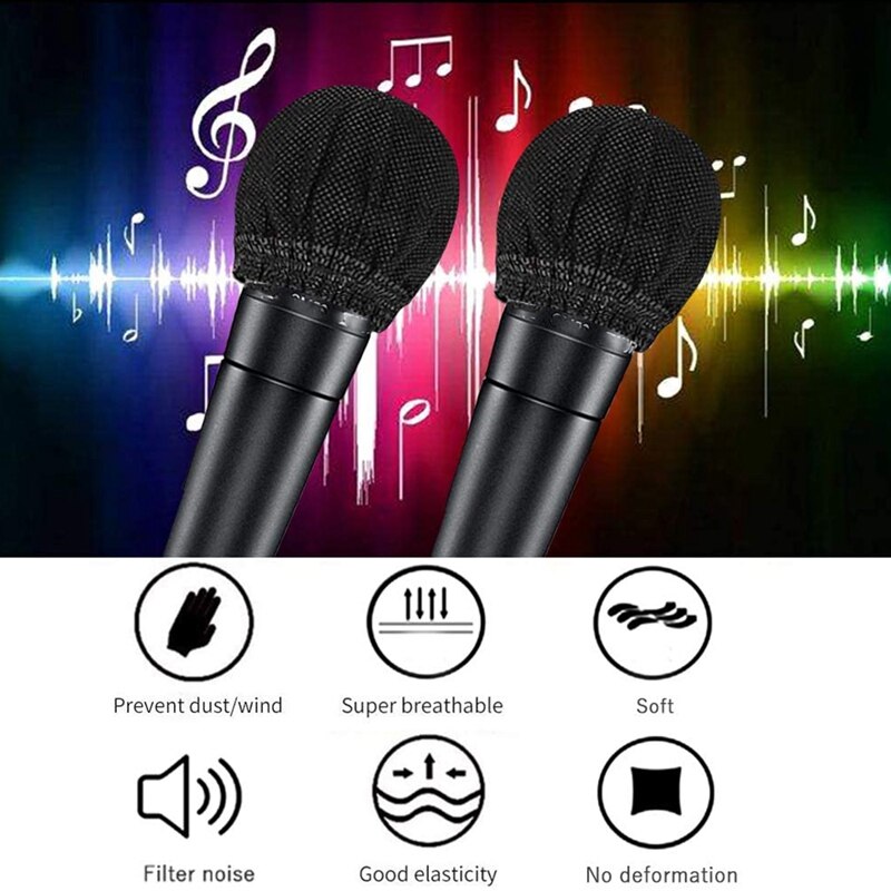 Capuchon de protection de Microphone à main jetable, 100 pièces, housse de Microphone Musical pour KTV, barre de karaoké, Etc.
