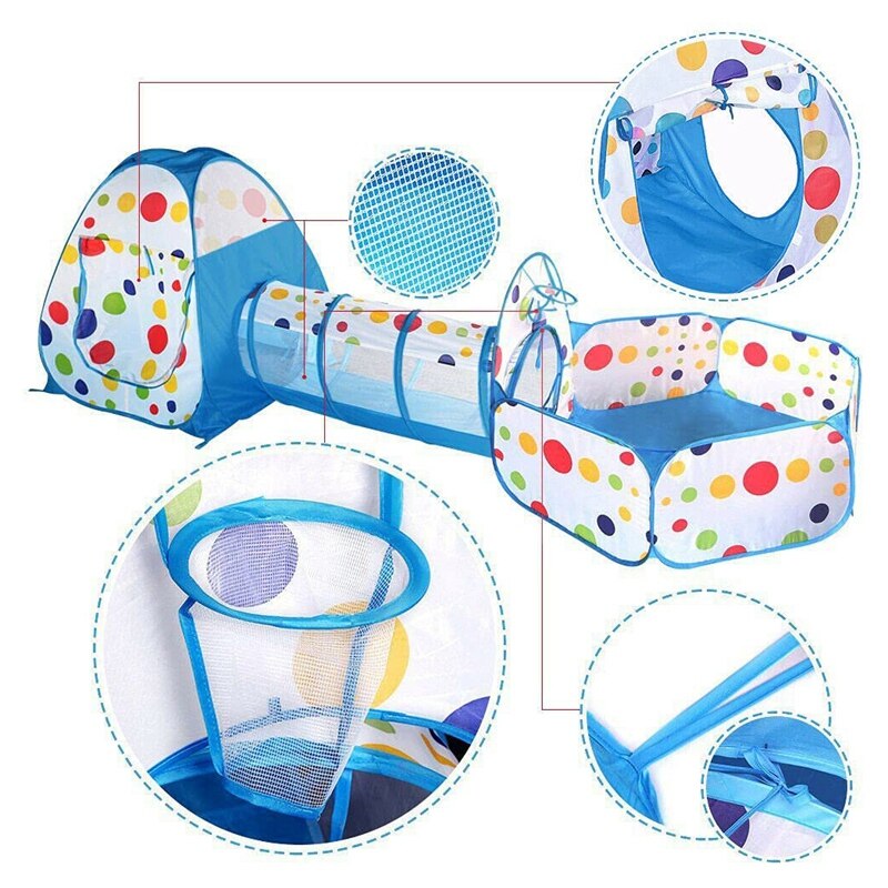 3 In 1 Kinderen Spelen Tent Met Play Tunnel Met Bal Pit Kinderen Tent Voor Indoor Of Outdoor Geven Aan kinderen Beste Cadeau