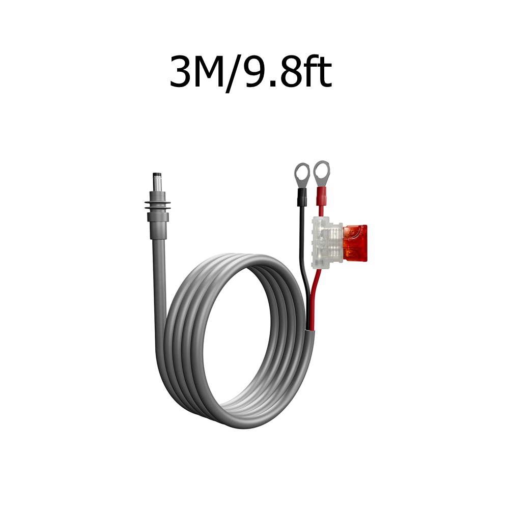 For Starlink Mini Power Cable DC 12V/24V Car Battery Ring Interface with ATC/ATO Fuse Box 18AWG Extension Wire Plug and Play: black