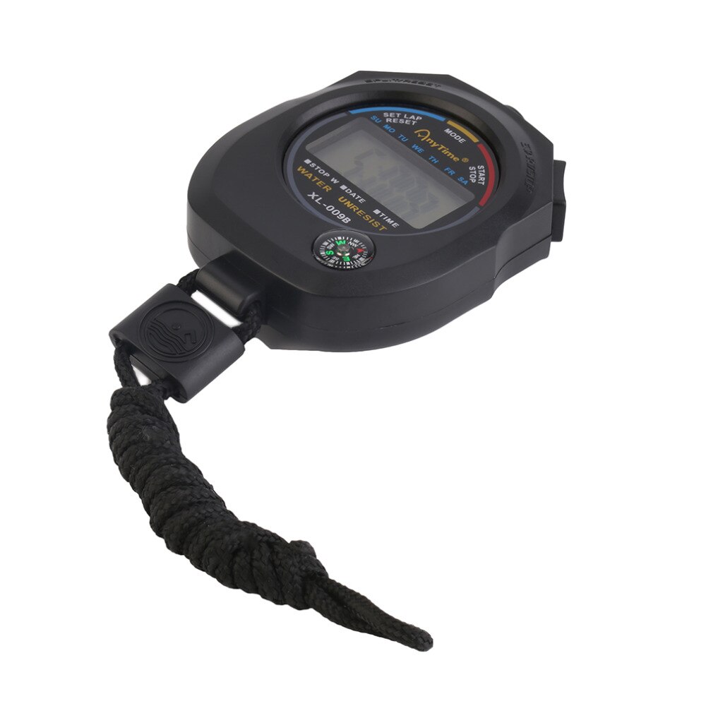 Sports Stopwatch Handheld Digital LCD Sports Stopwatch Chronograph Counter Timer with Strap