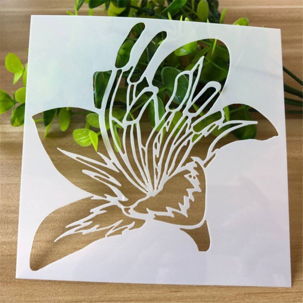 Flor hojas DIY capas plantillas de pared pintura de álbum de recortes estampado gofrado de álbumes y tarjetas de papel plantilla: 7