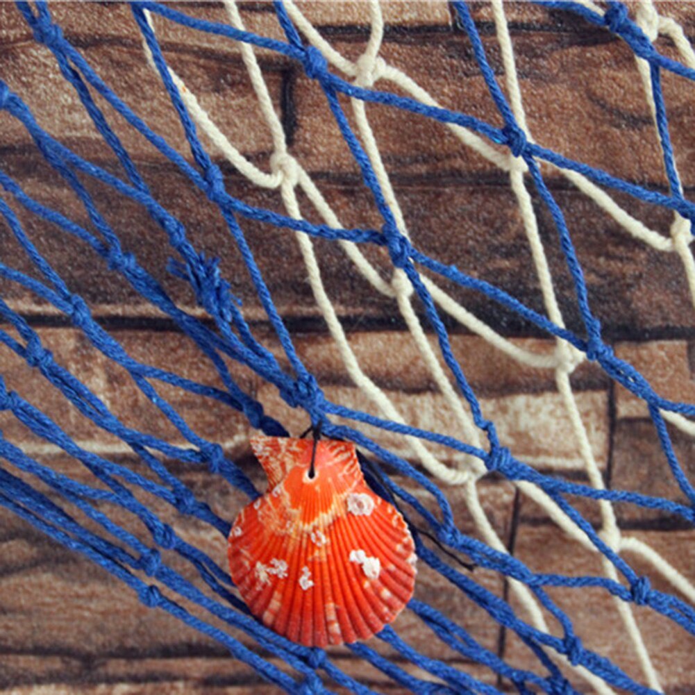 Specialtilbud middelhavsstil dekorativt fiskenet hamp reb antik fotografering rekvisitter skal fiskenet