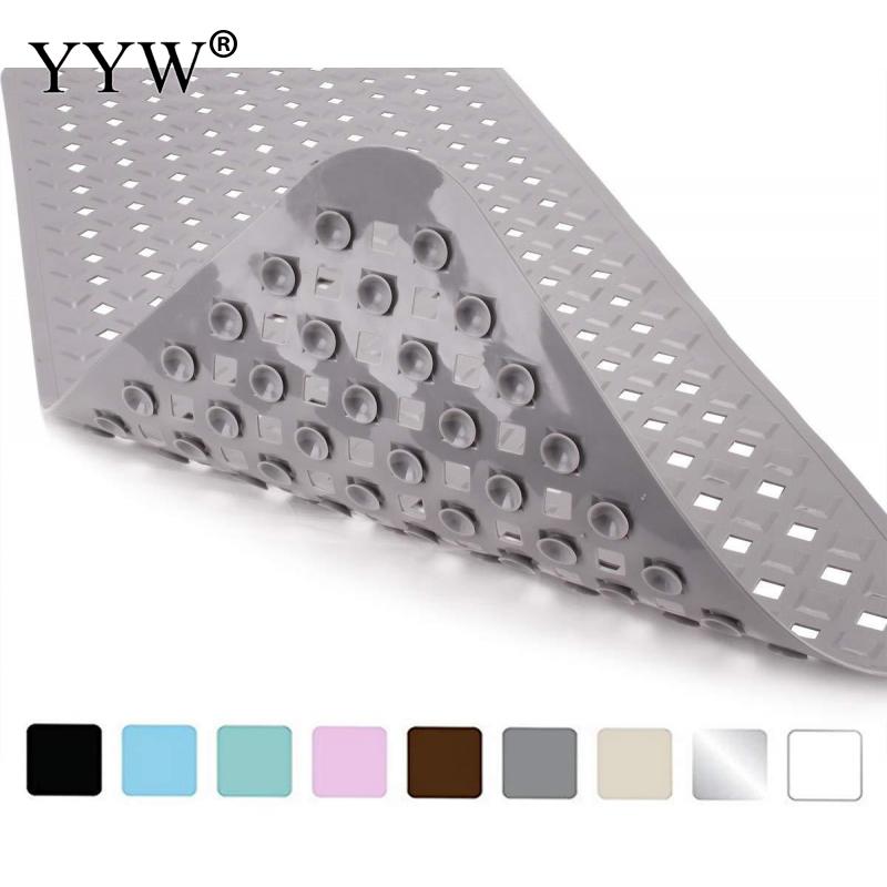 Rechthoekige 40 x 70cm pvc badmat antislip badkamer massage badmat zuignap antislip badmat antislip badmatten: Lichtgrijs / 7038cm