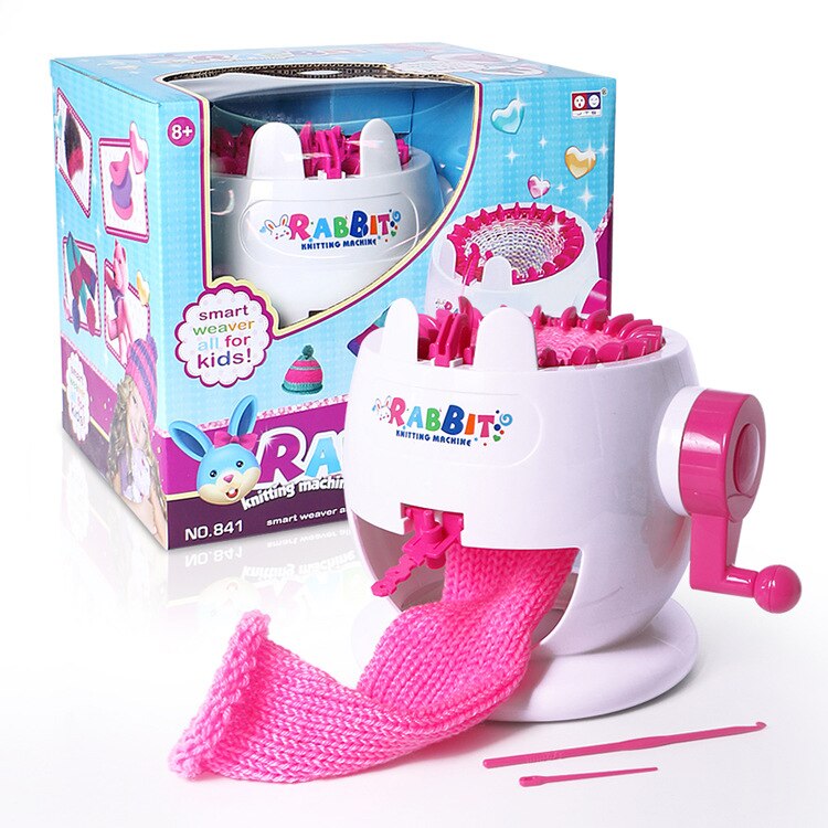 Uldstrikning vævemaskine diy piges legetøj kasket tørklæde sok 22 nåle fletningsværktøj år jul til børn