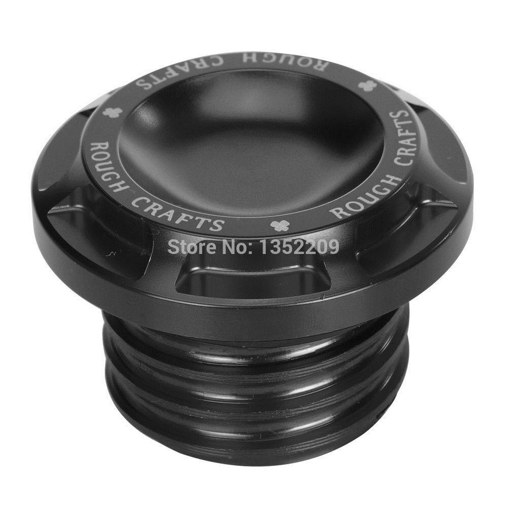 Motor Black Aluminum Right-hand Thread Fuel Gas Tank Vented Decorative Oil Cap for Harley Dyna Touring Sportster XL 1200 883 X48