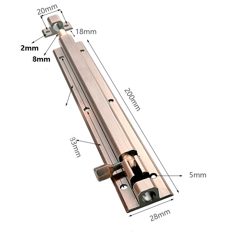 1Pc Deurslot Cast Metalen Haak Klink Home Decoratie Ornament Wc Deuren Haakse Sliding Gate Lock: 11