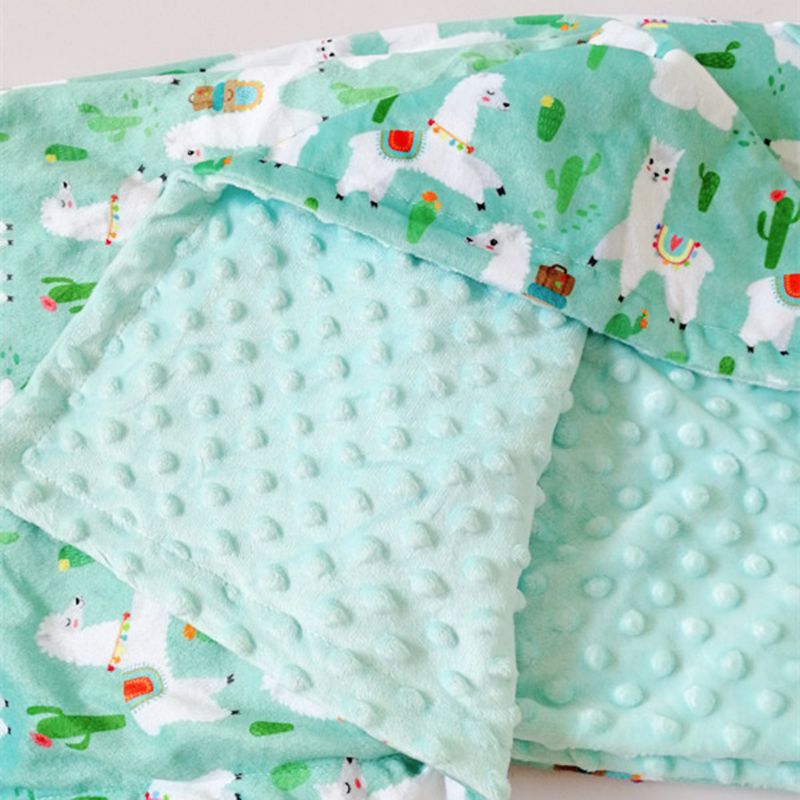 2 camadas 3D Alpaca Caricatura Velo Coral Macio Cobertor Do Bebê Inverno Criança Térmicas Criança Crianças de Volta Tampa de Assento Do Bebê Quilt