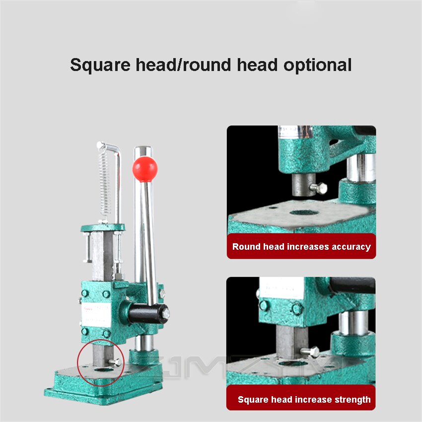 JM-16 Round Head/Square Head Hand Press Machine Manual Presses Industrial Desktop Mini Punch Punching Press Machine