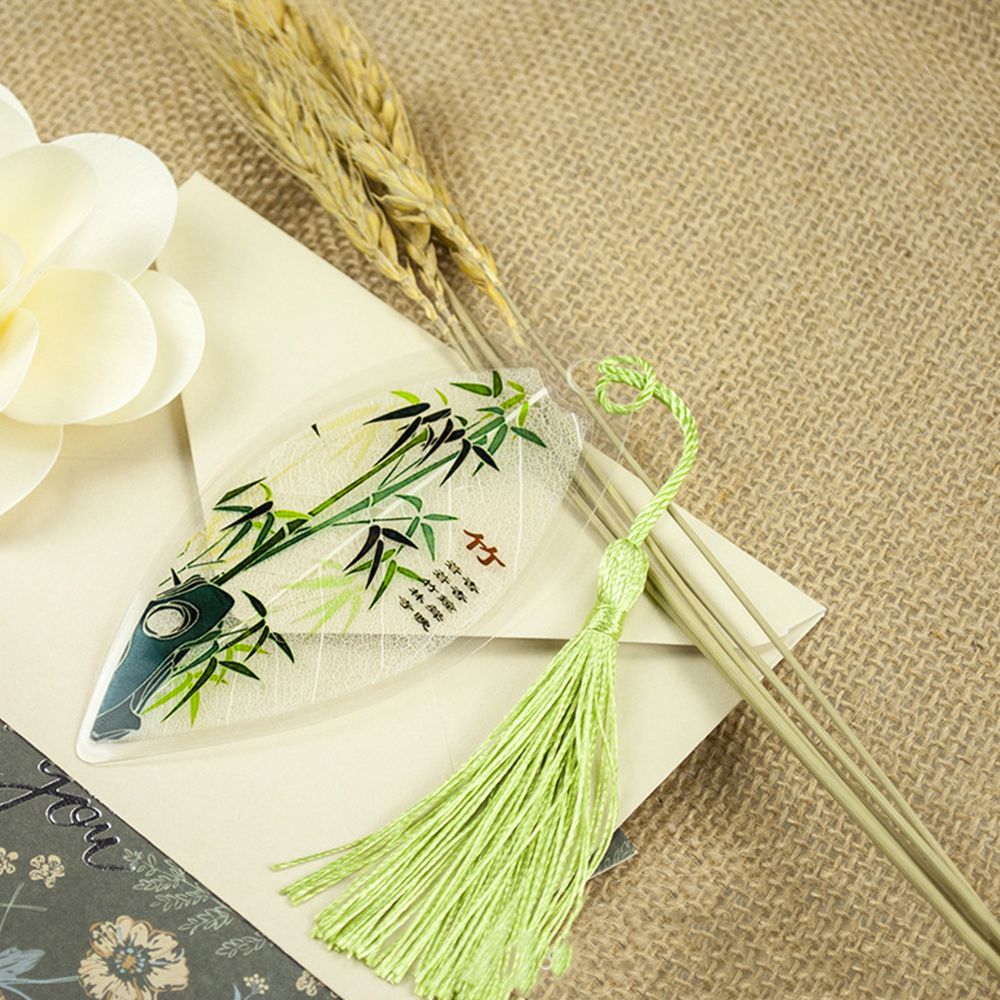 1PC Chinese Style Retro Leaf Vein Bookmark Mini Label Book Indexes Office Student Stationery Reading Bookmark: style1