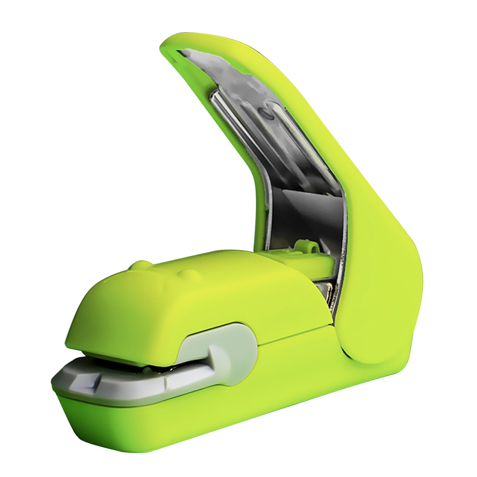 Staple Free Stapler Time Saving Effortless Needle Free Handhled Stapler Mini Portable: Green