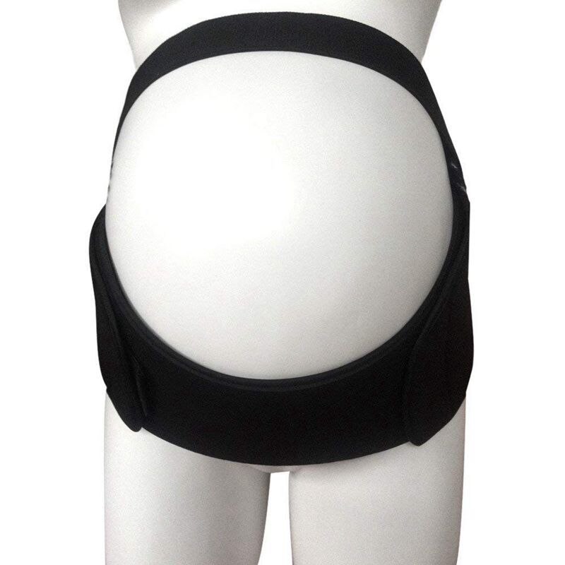 Femmes enceintes ceinture de ventre soins prénataux bande athlétique ceinture grossesse maternité soutien ceinture noir XL