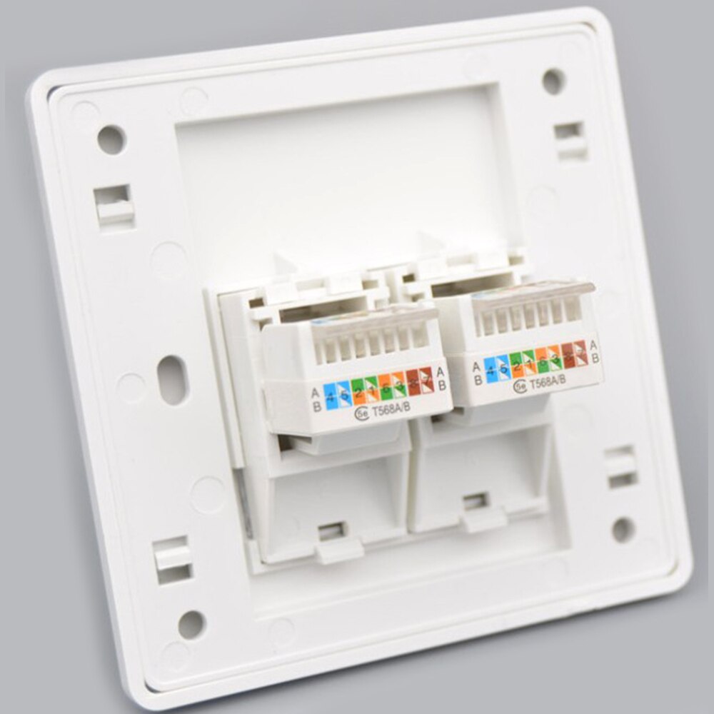 1Pcs Computer Aansluitpaneel 86X86 Type RJ45 CAT5E Computer Netwerk Module Aansluitpaneel Kabel Interface Outlet Muur socket