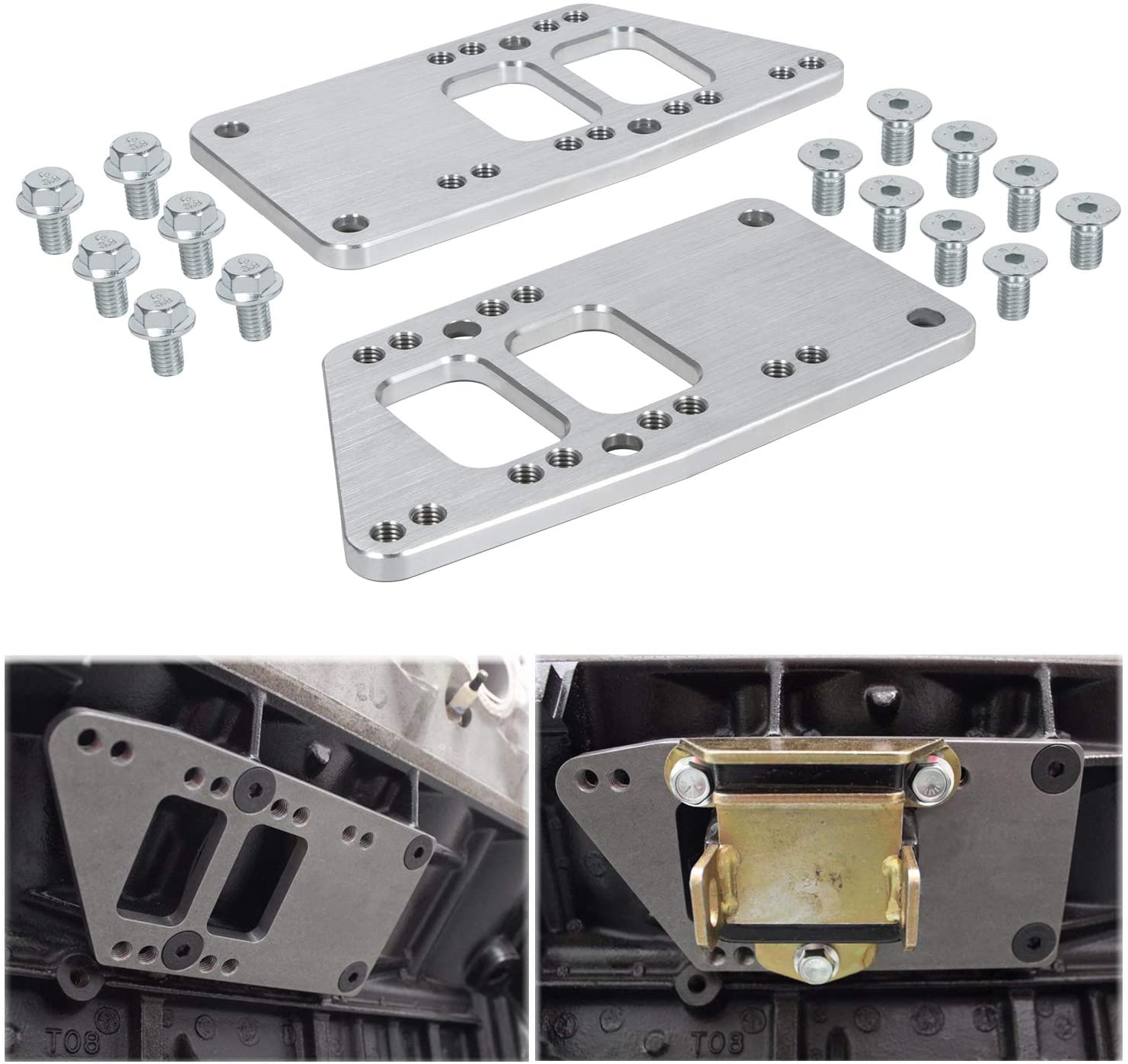 Universal Motor Mount Adapter Plate Swap Bracket Small Block LS Conversion Adjustable LS1 LS3 LS2 LQ4 LQ9 LS6 L92 L99 L33 LR4
